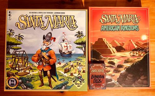 Santa Maria + American Kingdoms + Exploration Deck (NL./Eng), Hobby en Vrije tijd, Gezelschapsspellen | Bordspellen, Zo goed als nieuw