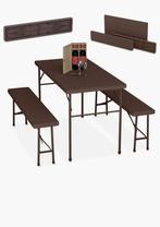biertafel set 3-delig - kunststof - metaal - bierbanken, Duitsland, Nieuw, Ophalen of Verzenden, Info@relaxdays.de