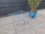 Glazen salontafel, Tuin en Terras, Tuinmeubel-accessoires, Gebruikt, Ophalen of Verzenden