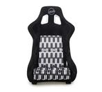 NRG Prisma Ultra Yaba Zwart wit suede Kuipstoel Sportstoel, Auto diversen, Tuning en Styling, Ophalen of Verzenden