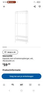 Mackapär kapstok met schoenenopberger, Huis en Inrichting, Ophalen, Zo goed als nieuw, Metaal, Staande kapstok
