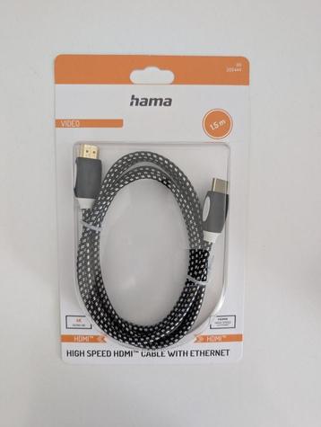 Nieuwe Hama hdmi kabel 1,5m 4k 50% KORTING beschikbaar voor biedingen