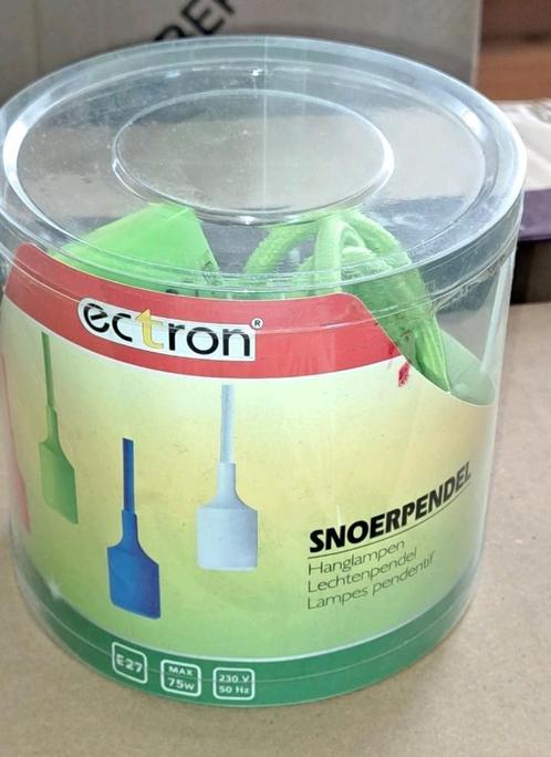 Snoerpendel - groen hanglampen, 1m lang, Huis en Inrichting, Lampen | Hanglampen, Nieuw, 75 cm of meer, Kunststof, Ophalen of Verzenden