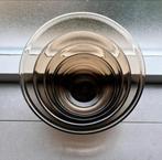 Nestje vintage rookglazen schalen Arcoroc, Huis en Inrichting, Keuken | Servies, Ophalen of Verzenden, Overige stijlen, Glas, Schaal of Schalen