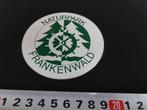 sticker naturpark frankenwald, Ophalen, Zo goed als nieuw, Bedrijf of Vereniging