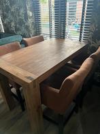 Eettafel met stoelen - Hoog Model - 140x80x90 cm, Huis en Inrichting, Tafels | Eettafels, Ophalen, Gebruikt, 100 tot 150 cm, 50 tot 100 cm