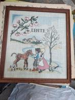 Borduurwerk in lijst Lenten, Ophalen of Verzenden