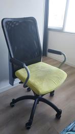 Bureaustoel in de kleur geel/groen, Ophalen, Gebruikt, Groen, Bureaustoel