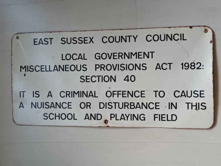Oud East Sussex County Council Schoolbord, Antiek en Kunst, Antiek | Wandborden en Tegels, Ophalen