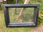 Hardhouten raam kozijn 70x50 cm, incl glas, Doe-het-zelf en Verbouw, Glas en Ramen, Ophalen, Gevelraam of Ruit, Gebruikt, Minder dan 80 cm