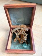messing sextant in houten kistje, Antiek en Kunst, Ophalen of Verzenden