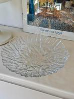 Vintage design schaal van glas met ijseffect - Scandinavisch, Schaal, Rond, Ophalen of Verzenden, Glas