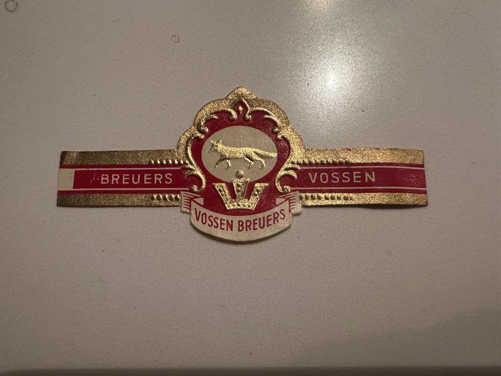 Sigarenbandje Vossen Breuers Tegelen, Verzamelen, Ophalen of Verzenden, Gebruikt, Sigarenbandjes