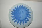 z.g.a.n plafonaire zon-maan blauw, Huis en Inrichting, Lampen | Plafondlampen, Ophalen of Verzenden, Zo goed als nieuw, Glas