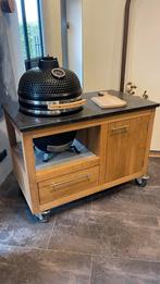 Eiken BBQ met Patton Kamado Grill, Tuin en Terras, Buitenkeukens, Ophalen, Zo goed als nieuw, Houtskool, Patton