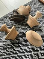 Hout houten vintage bruin bruinen knop handgreep deurknop, Ophalen of Verzenden, Zo goed als nieuw, Koper of Messing
