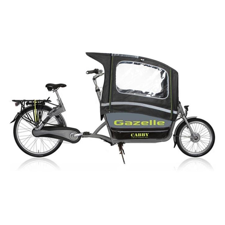 Nieuwe  Gazelle cabby bakfiets regentent met tentstokken, Fietsen en Brommers, Fietsen | Bakfietsen, Nieuw, Gazelle, Huif, Ophalen of Verzenden