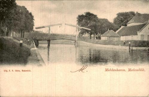 Middenhaven in Medemblik, Verzamelen, Ansichtkaarten | Nederland, Ongelopen, Noord-Holland, Voor 1920, Ophalen of Verzenden