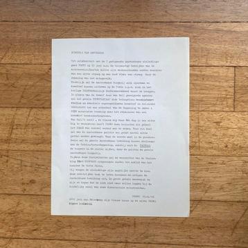 Provo pamflet; ondersteuning wielerklups beschikbaar voor biedingen