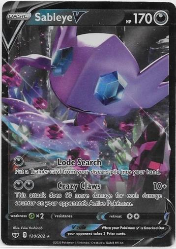 Sword & Shield,  Sableye [v] 120/202 beschikbaar voor biedingen