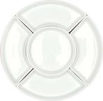 Blokker Tapasschaal Ø 29.5cm - 5 Bakjes - Wit, Nieuw, Ophalen of Verzenden, Schaal of Schalen, Overige stijlen