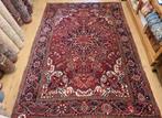 Vintage handgeknoopt perzisch tapijt heriz 337x225, 200 cm of meer, 200 cm of meer, Gebruikt, Rechthoekig