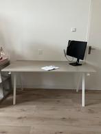 Ikea Trotten Bureau - Wit/Beige - 160x80cm, Ophalen, In hoogte verstelbaar, Zo goed als nieuw, Bureau