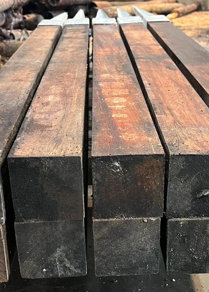 Azobé paal 77195 cm, Tuin en Terras, Palen, Balken en Planken, Ophalen