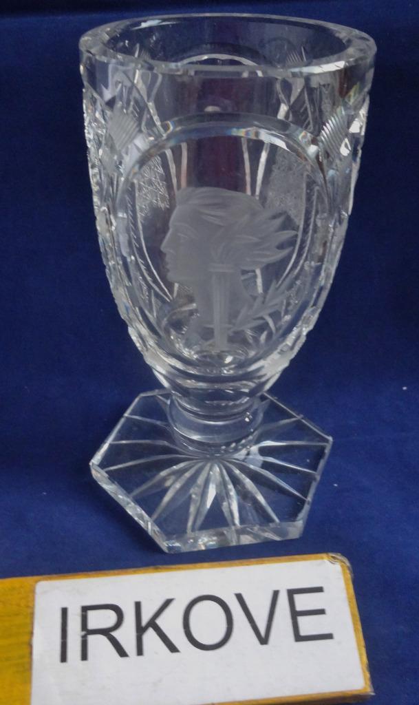 KRISTAL BOKAAL MET PORTRETTEN * TOPPER ! * Boheems *, Antiek en Kunst, Antiek | Glas en Kristal, Verzenden