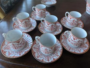 10 delig antiek koffieservies 'London' beschikbaar voor biedingen