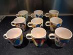 Douwe Egberts Nicolai Karels Koffiekopjes - 9 stuks, Huis en Inrichting, Ophalen of Verzenden, Zo goed als nieuw, Overige materialen