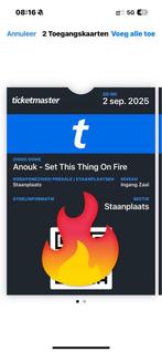 Anouk 2 staanplaatsen 2 september Ziggo Dome, Tickets en Kaartjes, Twee personen, September