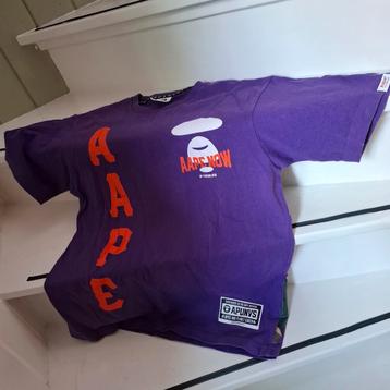 Bathing Ape tshirt L paars, oranje, camo unisex als nieuw! beschikbaar voor biedingen