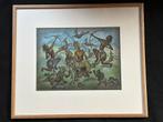 Bali Pendet Indonesië aquarel schilderij Rama & Sita, Antiek en Kunst, Ophalen of Verzenden