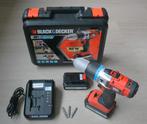 Black & Decker Klop- Accuboor - 2x 18V Lithium - ZGAN, Ophalen of Verzenden, Minder dan 400 watt, Variabele snelheid, Zo goed als nieuw