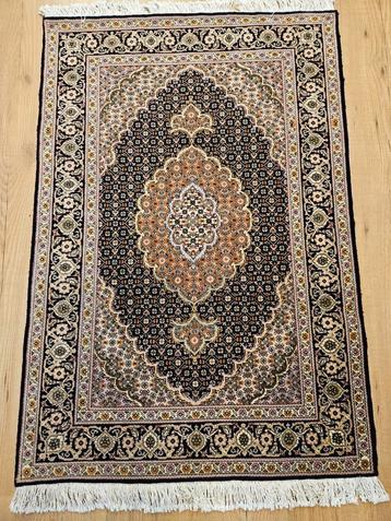 Vintage handgeknoopt perzisch tapijt tabriz 40raj 125x79
