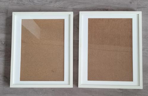 2x Witte LIJST + passepartout    52.5 x 42.5 cm   samen €5, Huis en Inrichting, Woonaccessoires | Lijsten, Gebruikt, 50 tot 75 cm