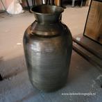 Grote metalen vaas 56 cm – stoer industrieel decoratieobject, 50 tot 75 cm, 7531TJ, Nieuw, Ophalen of Verzenden
