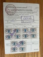 Radio zegels op kaart Indonesië, Verzenden, Na 1940, Gestempeld