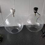 2 grote glazen lampenvoeten, Huis en Inrichting, Lampen | Tafellampen, Ophalen of Verzenden, Zo goed als nieuw