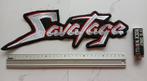 Savatage shaped logo backpatch 12.5 x 34 cm, Verzenden, Nieuw, Kleding