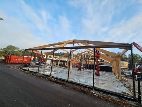 Hal bedrijfshal loods bedrijfspand overkapping ( 451 ), Tuin en Terras, Overkappingen, Gebruikt, Ophalen