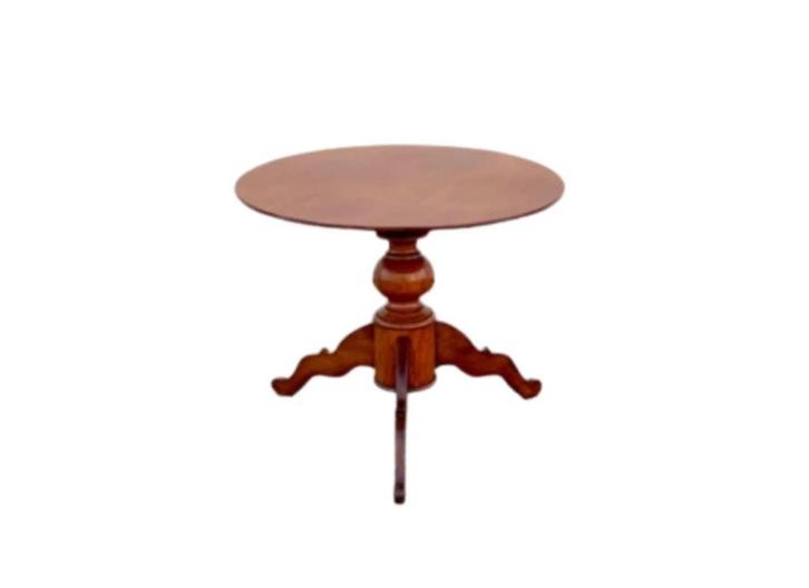 Ronde Mahoniehouten Tafel Op Driepoot, Antiek en Kunst, Antiek | Meubels | Tafels, Ophalen of Verzenden