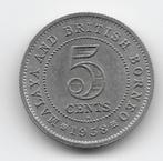 Malaya en Brits-Borneo 5 cents 1958 (H)  KM# 1, Postzegels en Munten, Munten | Azië, Zuidoost-Azië, Losse munt, Verzenden