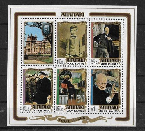 Cookeilanden-Aitutaki Michel blok 4 postfris CHURCHILL, Postzegels en Munten, Postzegels | Oceanië, Postfris, Ophalen of Verzenden