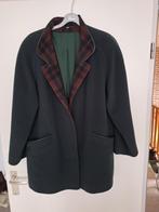 Donkergroen Wollen Jas, Ophalen, Gedragen, Maat 38/40 (M), Groen