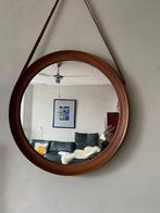 vintage design teak houten spiegel O.W. Hack Zwolle, Antiek en Kunst, Ophalen