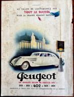 Poster Affiche  Peugeot 201 etc. 30er jaren Palais Royal, Ophalen of Verzenden, Gebruikt, Auto's