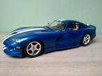 Dodge Viper GTS Bburago Blauw 1:18 Custom motorblok, Hobby en Vrije tijd, Modelauto's | 1:18, Ophalen of Verzenden, Zo goed als nieuw