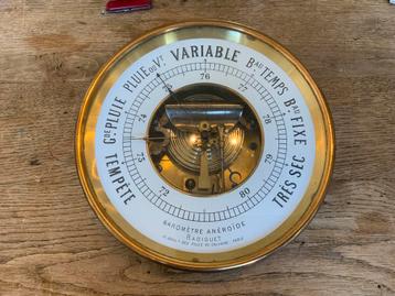 Antieke aneroïdebarometer Trommel Barometer Radiguet Paris beschikbaar voor biedingen